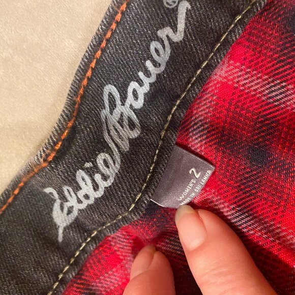 Black Eddie Bauer Flannel lined jeans. Womens size 2. New with tags - Picture 7 of 9